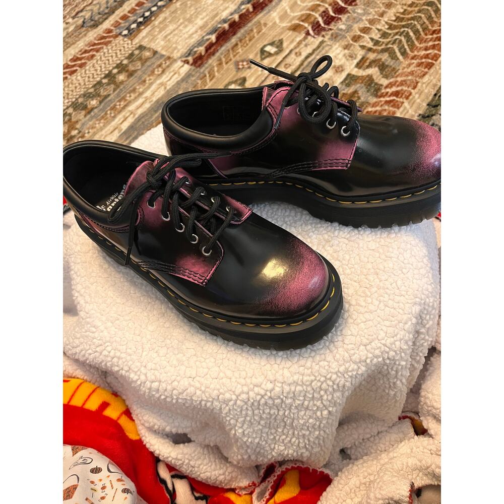 Dr. Martens AirWair with Bouncing soles with black and pink 8053 Quad Platforms - Picture 5 of 7